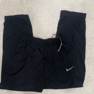 Nike Men's Black Joggers with Silver Logo